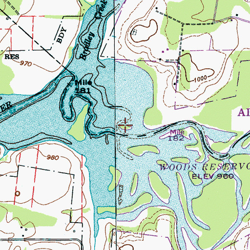 Topographic Map of Jail Island (historical), TN