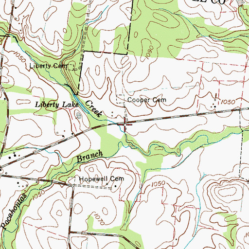 Topographic Map of Naola (historical), TN