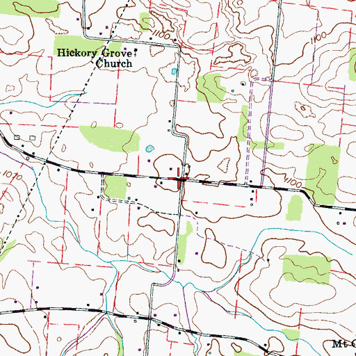 Topographic Map of Dawn (historical), TN