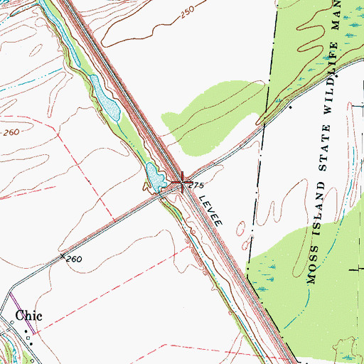 Topographic Map of Michell (historical), TN