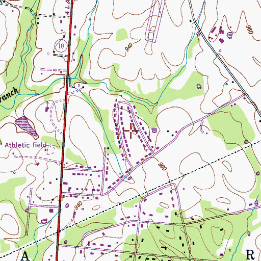 Topographic Map of Greenwood Estates, TN