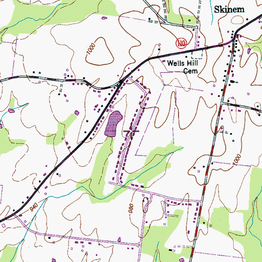 Topographic Map of Highland Rim, TN
