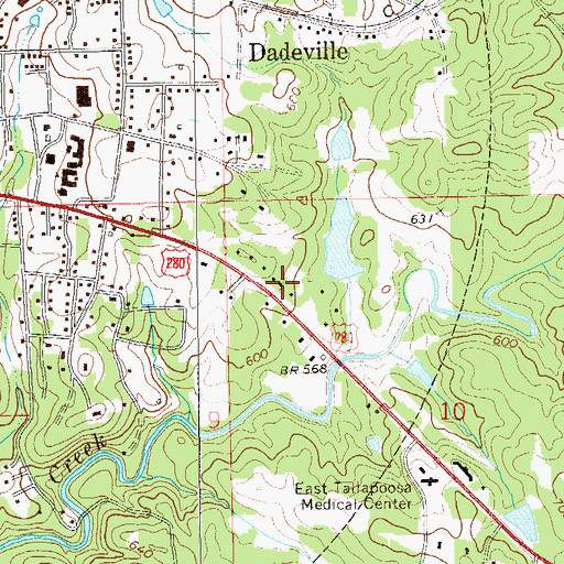 Topographic Map of Farington Dam, AL