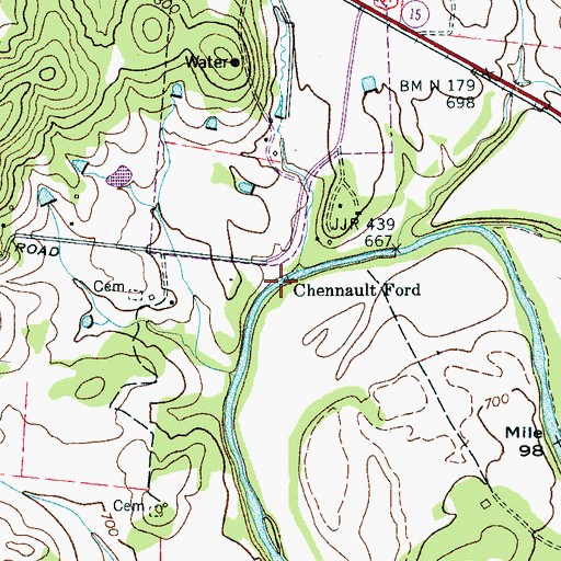Topographic Map of Roper Ferry (historical), TN