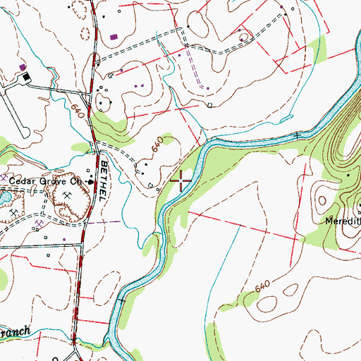 Topographic Map of Everly Island, TN