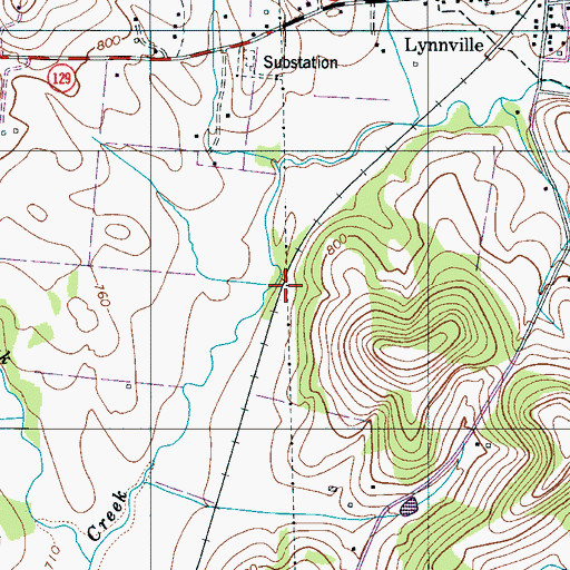 Topographic Map of Gileston (historical), TN