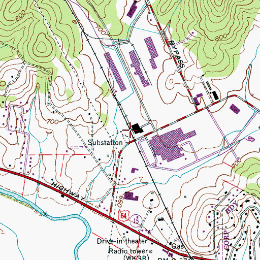Topographic Map of Phillips Hollow, TN