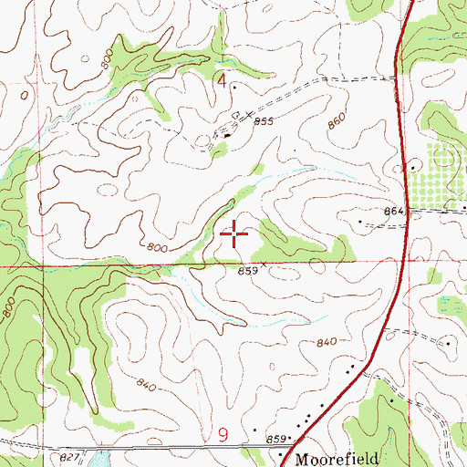 Topographic Map of Dempsey Dam, AL