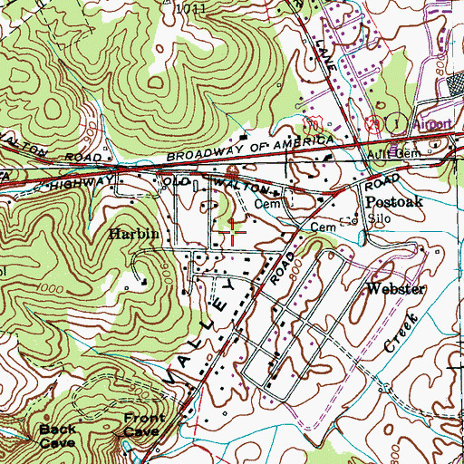 Topographic Map of Dogwood Heights, TN