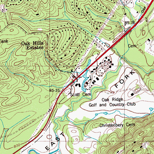 Topographic Map of Ethel (historical), TN
