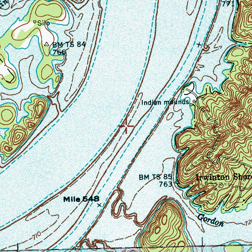 Topographic Map of Half Moon Island (historical), TN