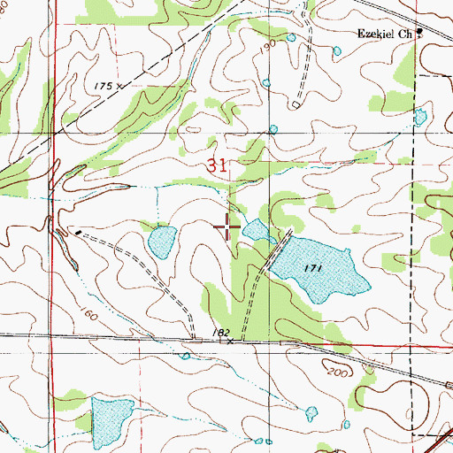 Topographic Map of R R Banks Lake Dam, AL
