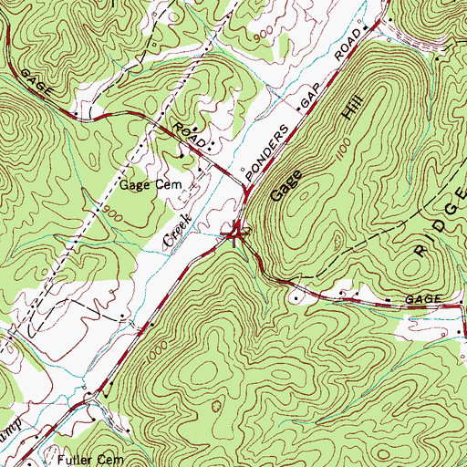 Topographic Map of Morrisgap (historical), TN