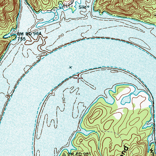 Topographic Map of Thief Neck Bend, TN