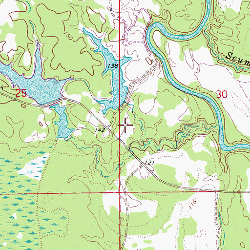 Topographic Map of Sumter Farm and Stock Company Dam, AL