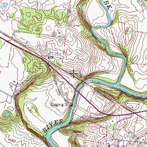 Topographic Map of Forts (historical), TN