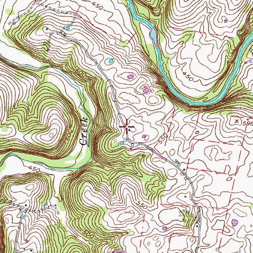 Topographic Map of Holmansville (historical), TN