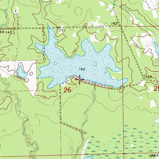 Topographic Map of New Big Lake, AL