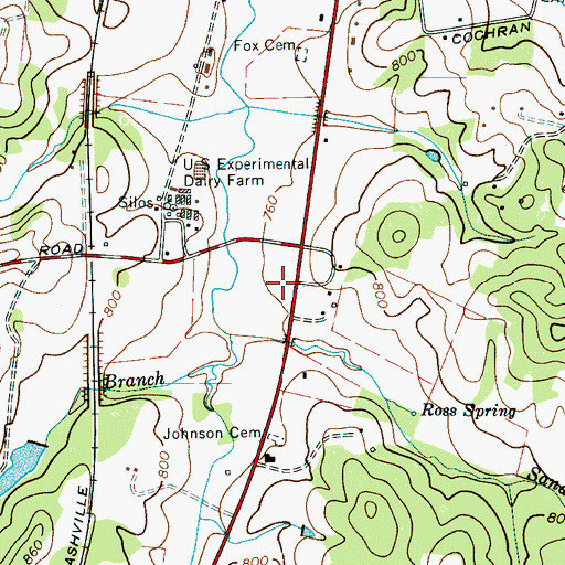 Topographic Map of Benton (historical), TN