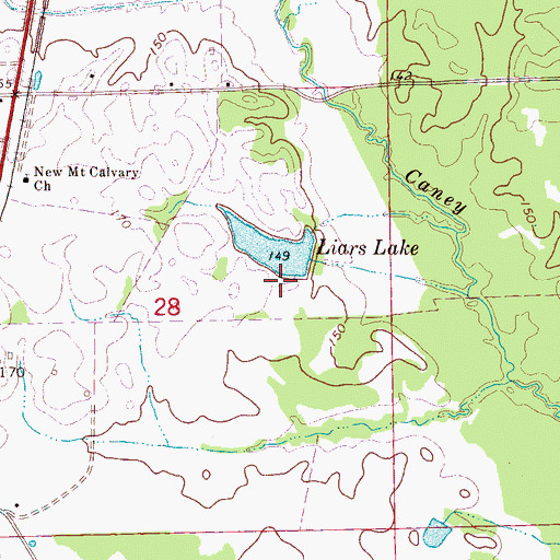 Topographic Map of Sumter Farm and Stock Company Dam, AL