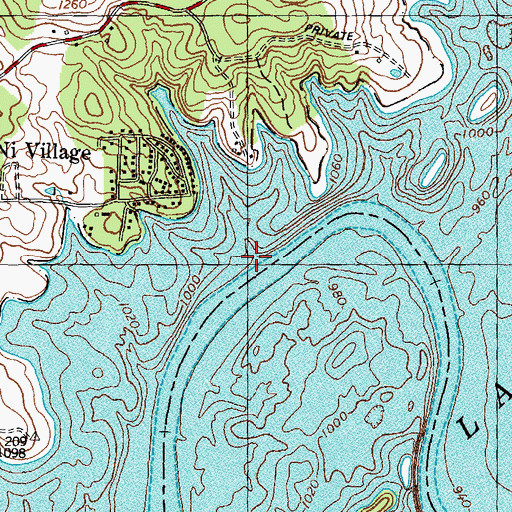 Topographic Map of Blackwell Branch, TN