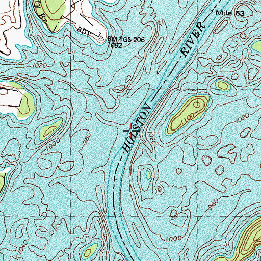 Topographic Map of Lambdin Branch, TN