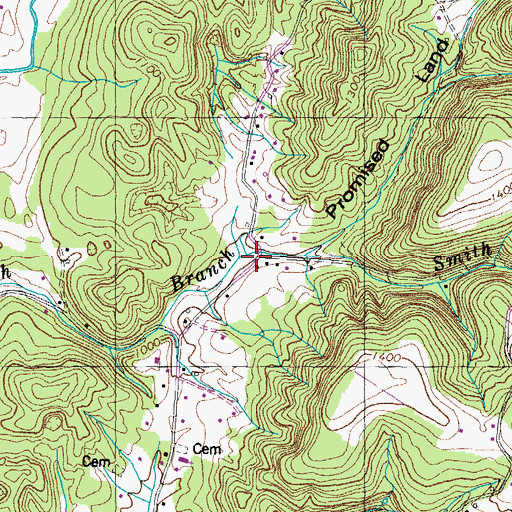 Topographic Map of Maples (historical), TN