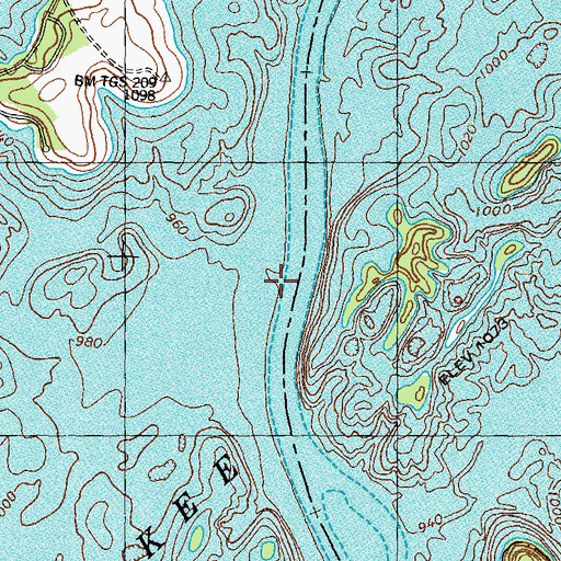Topographic Map of May Spring Branch, TN