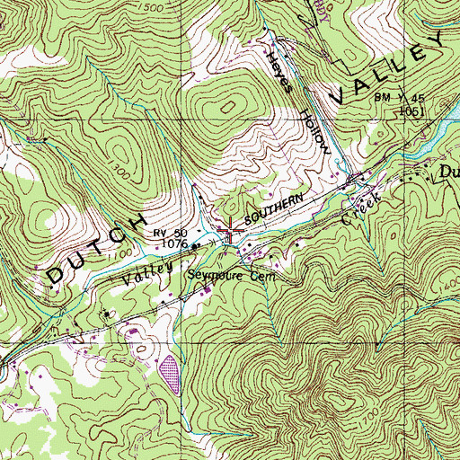Topographic Map of Oakman (historical), TN