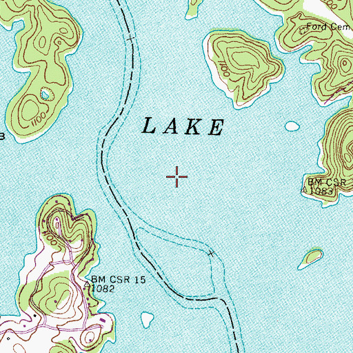 Topographic Map of Payne Island (historical), TN