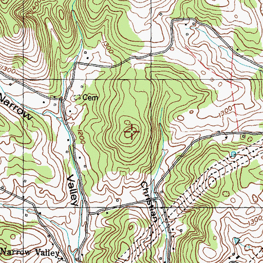 Topographic Map of Skinfoot Ridge, TN