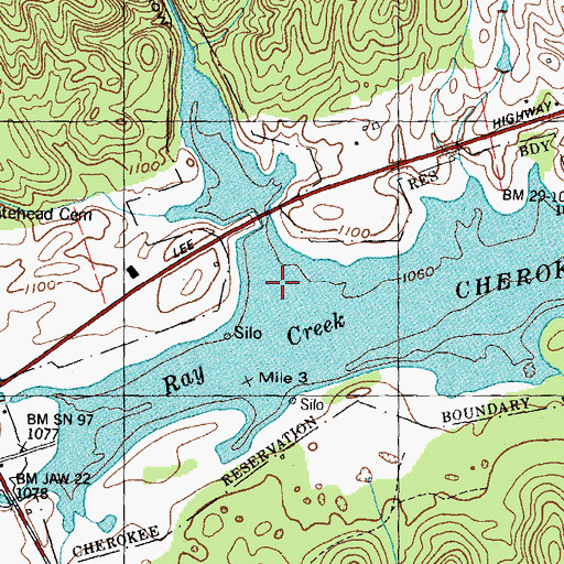 Topographic Map of Sulphur Springs Hollow, TN