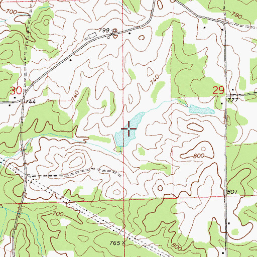 Topographic Map of Cox Lake, AL