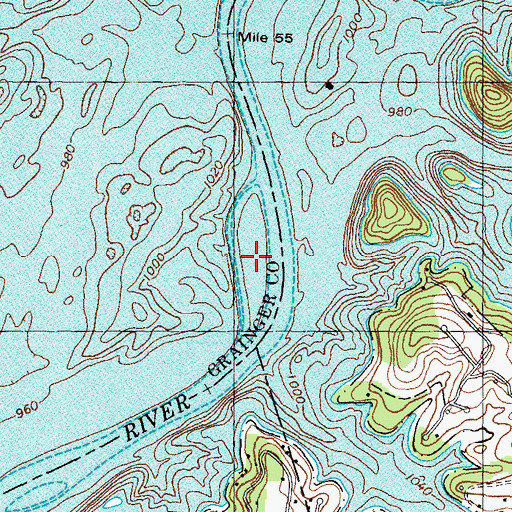 Topographic Map of Tarr Island (historical), TN