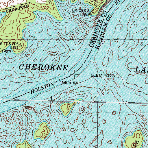 Topographic Map of Turley Ferry (historical), TN