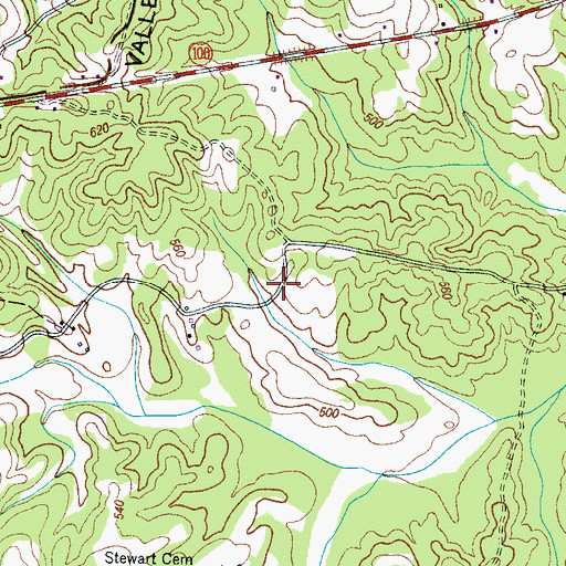 Topographic Map of Lula (historical), TN