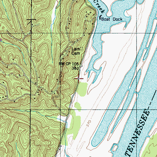 Topographic Map of Cotham (historical), TN