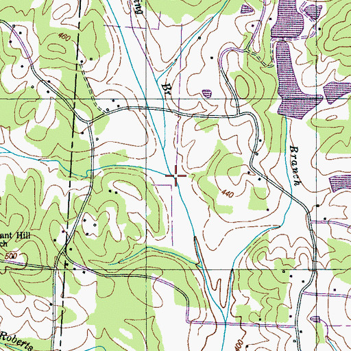 Topographic Map of Gilbert Branch, TN