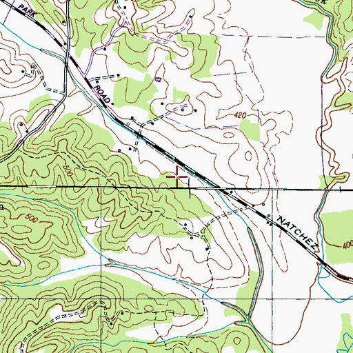 Topographic Map of Henson Creek, TN