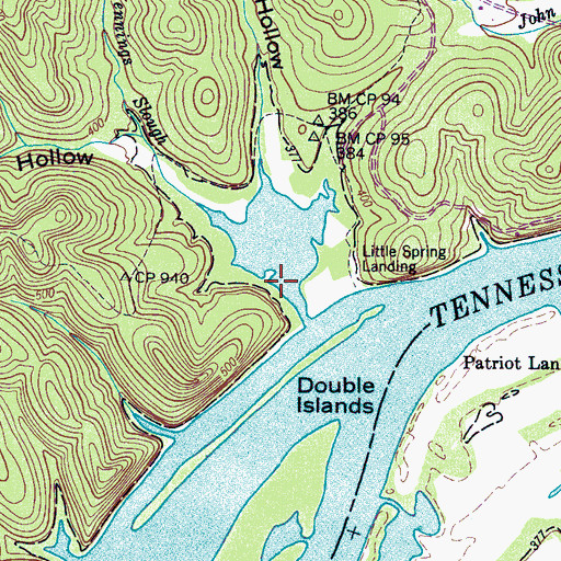 Topographic Map of Little Spring, TN