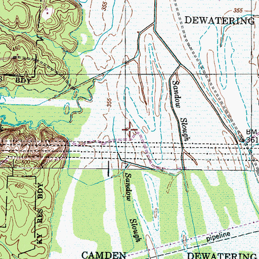 Topographic Map of Clear Lake (historical), TN