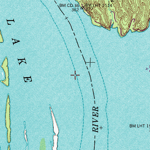 Topographic Map of Crane Pond Slough (historical), TN