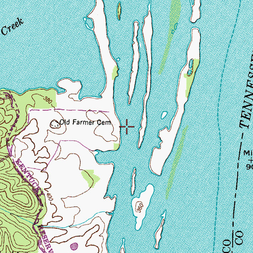 Topographic Map of Harold Pond (historical), TN