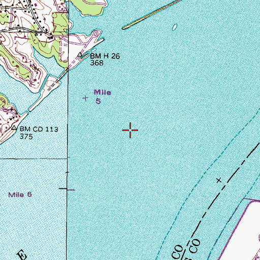 Topographic Map of Threemile Slough (historical), TN