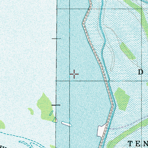 Topographic Map of Cypress Pond (historical), TN