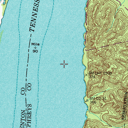Topographic Map of Cypress Slough (historical), TN