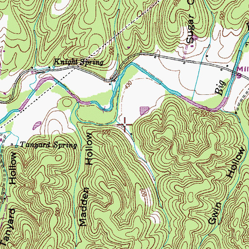 Topographic Map of Holloway Hollow, TN