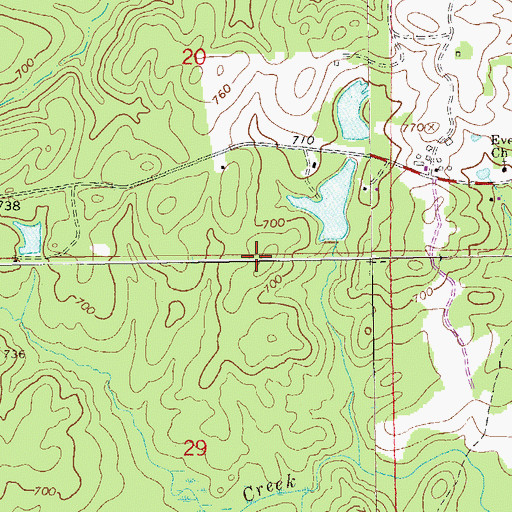 Topographic Map of Dardens Lake, AL