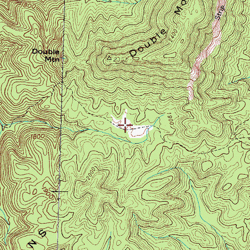 Topographic Map of Bowman Flats, TN