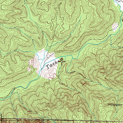 Topographic Map of Chalk Cave Hollow, TN